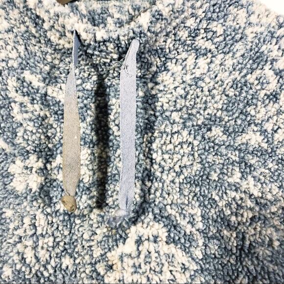 GAP Sherpa 1/4 Zip Pullover Sweater Mock Neck Sweatshirt Cozy Size Medium - Picture 4 of 5